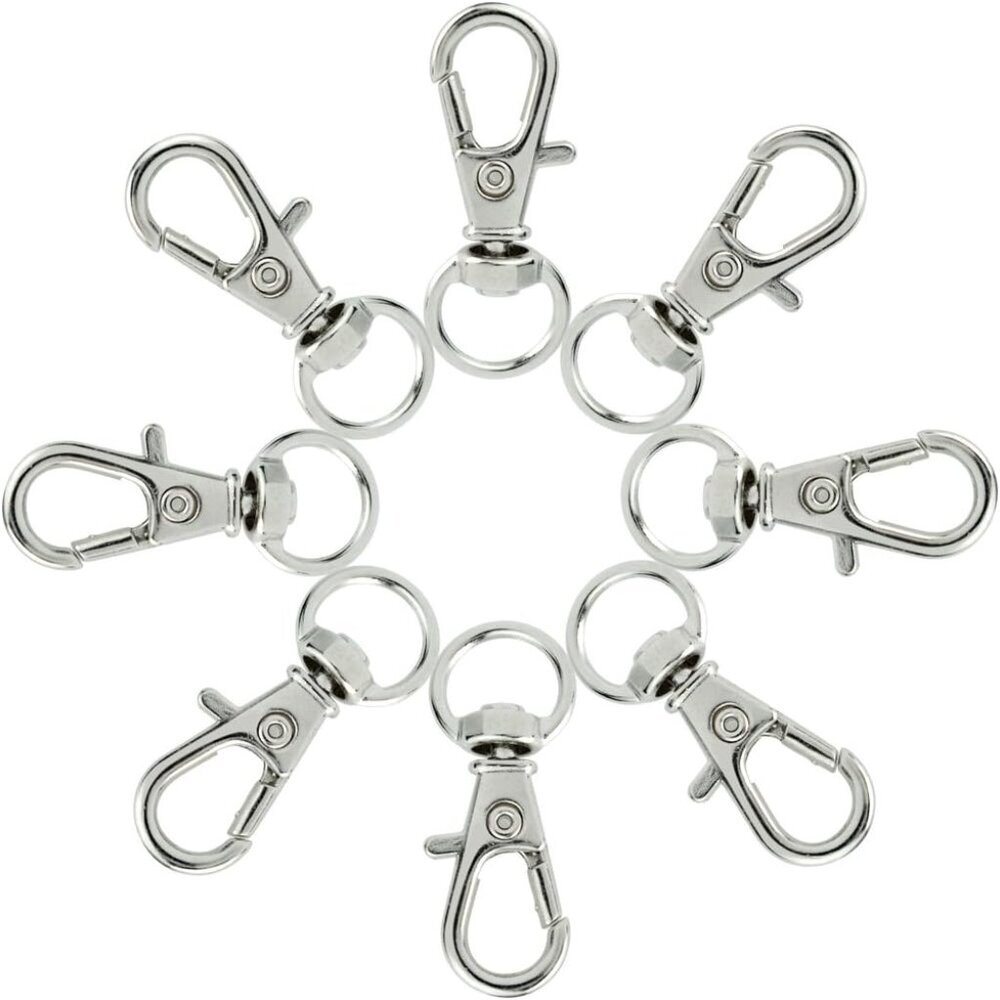 50 pcs Swivel Clasps Lanyard Snap Hook, Metal Swivel Lanyard Snap Hook Lobster C - Picture 3 of 6